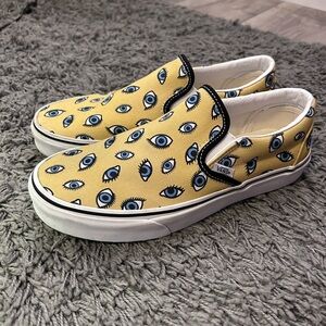 Vans Yellow Eye Print Slip-On Shoes